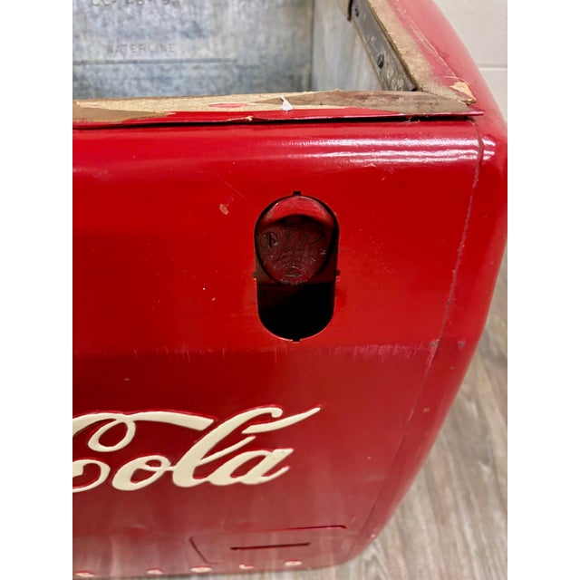 Red Vintage C. 1940s Westinghouse Coca-Cola Bottle Cooler For Sale - Image 8 of 16