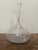Clear handblown glass bulbous decanter possibly manufactured in France. There are no makers marks on the bottle.