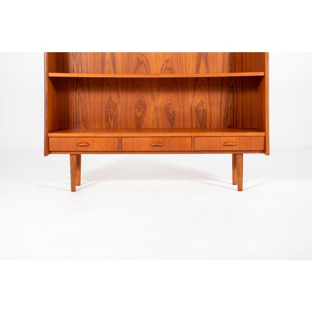 Vintage Scandinavian Teak Bookcase with Drawers, 1960s For Sale - Image 10 of 12