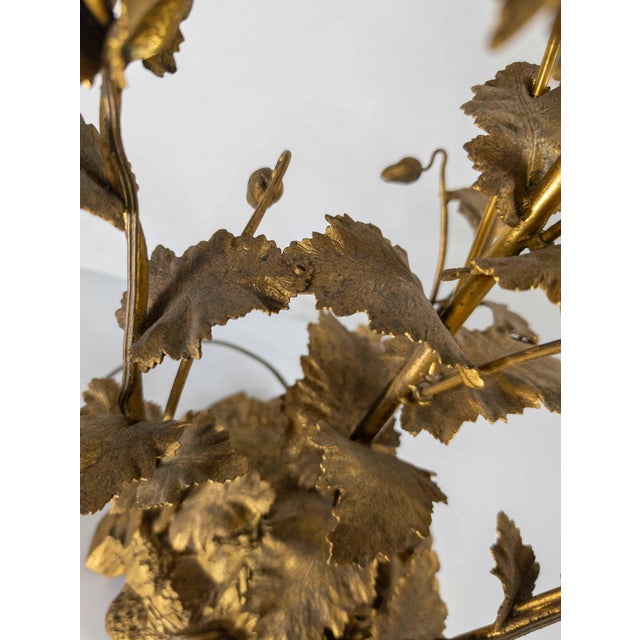 19th Century Electrified Floral Poppy Flower Bronze Candelabra Table Lamp For Sale - Image 15 of 18