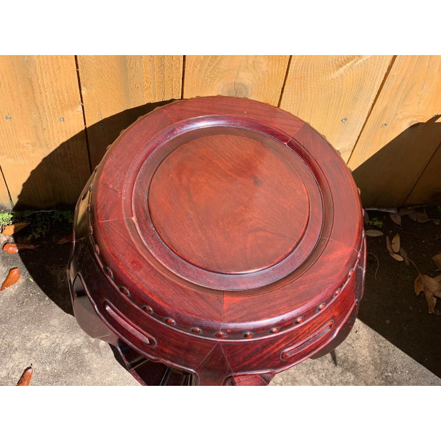 Vintage Chinese Rosewood Garden Stools-A Pair For Sale In New Orleans - Image 6 of 13