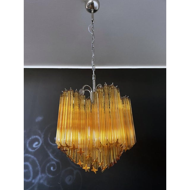 Modern Quadriedri Glass Chandelier, 1990s For Sale - Image 4 of 18