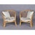 Pair of Vintage Trellis Woven Barrel Back Rattan Lounge Chairs For Sale - Image 13 of 17
