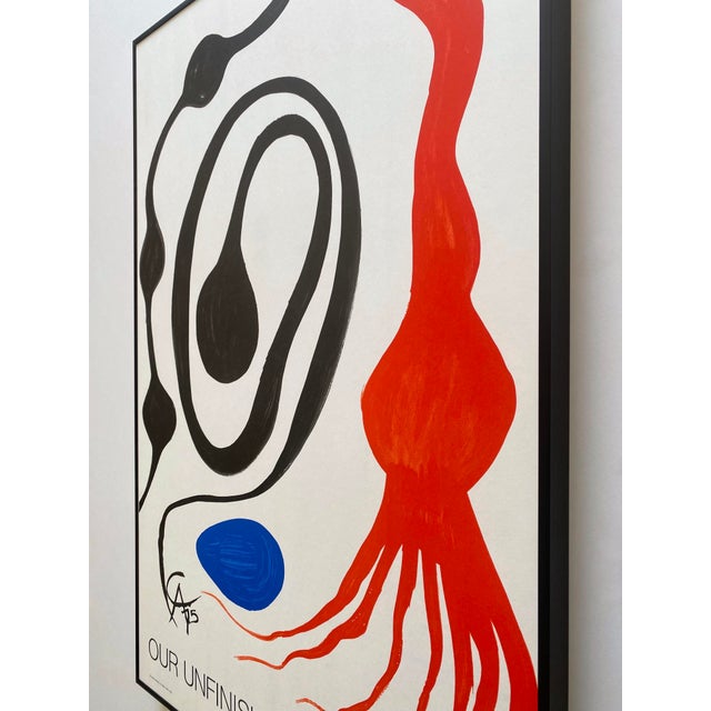 Alexander Calder Vintage 1976 Mid Century Modernist Mourlot Fine Art Lithograph Print Framed Our Unfinished Revolution Poster " Octopus " 1975 For Sale - Image 15 of 18