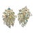 1960s Lois Ann Signed Aurora Borealis & Seed Bead Burst Cluster Clip Earrings - 2 Pieces For Sale