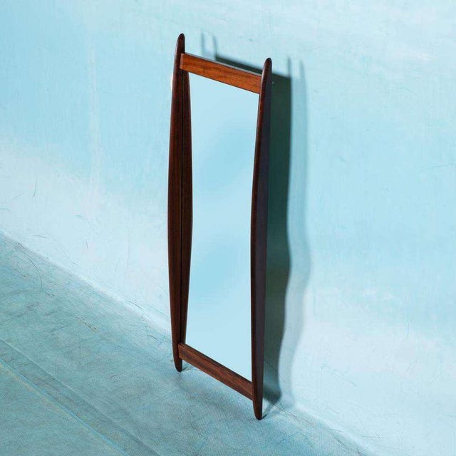 Scandinavian Teak Mirror, 1960s For Sale - Image 5 of 5
