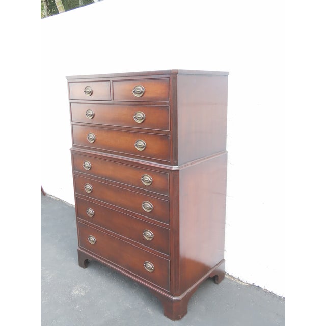 Traditional 1940s Mahogany Tall Chest of Drawers 6442 For Sale - Image 3 of 15