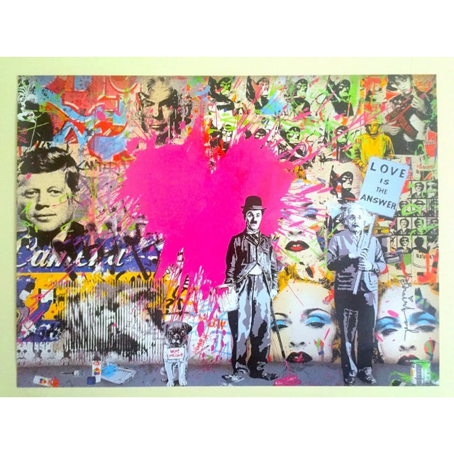 This Mr. Brainwash " Love is the Answer " rare authentic lithograph print Pop Art poster is a very special and unique...