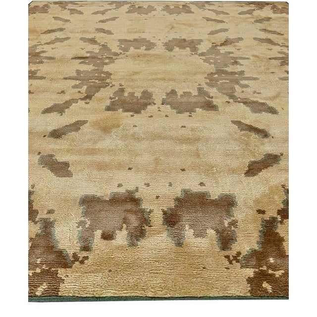 Abstract Modern Hand-Knotted Tibetan Silk Rug by Doris Leslie Blau For Sale - Image 4 of 6