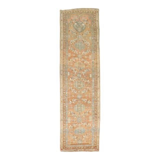 Early 20th Century Zabihi Collection Apricot Persian Runner - 3'8" x 12'5" For Sale