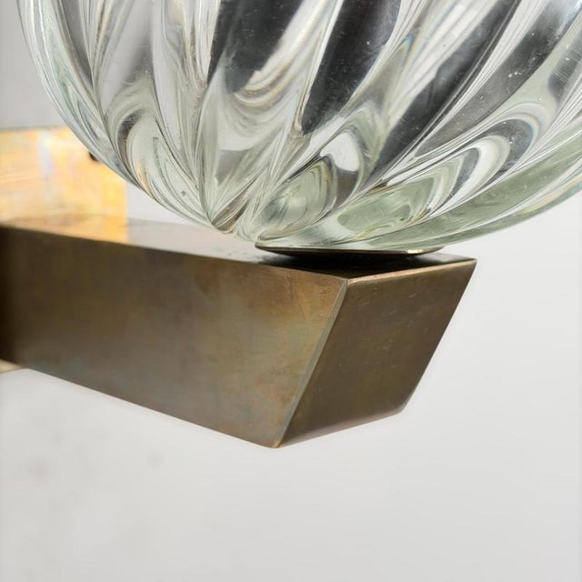 Mezzo Diamante Murano Glass Sconces attributed to Carlo Scarpa for Venini, 1940s, Set of 2 For Sale - Image 12 of 18