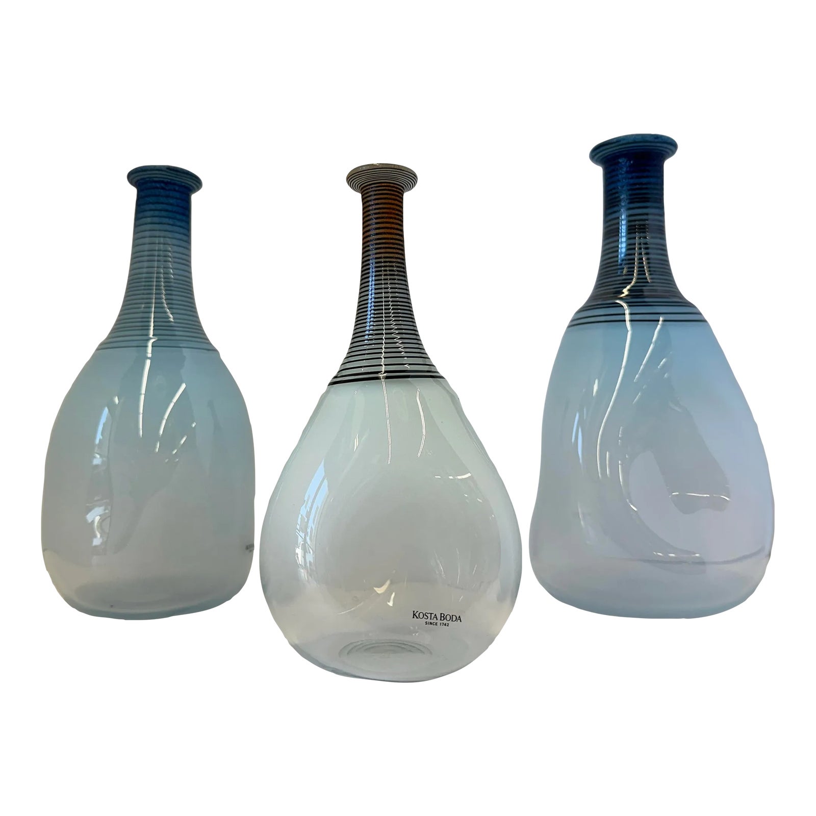Trio of Signed Kosta Boda 