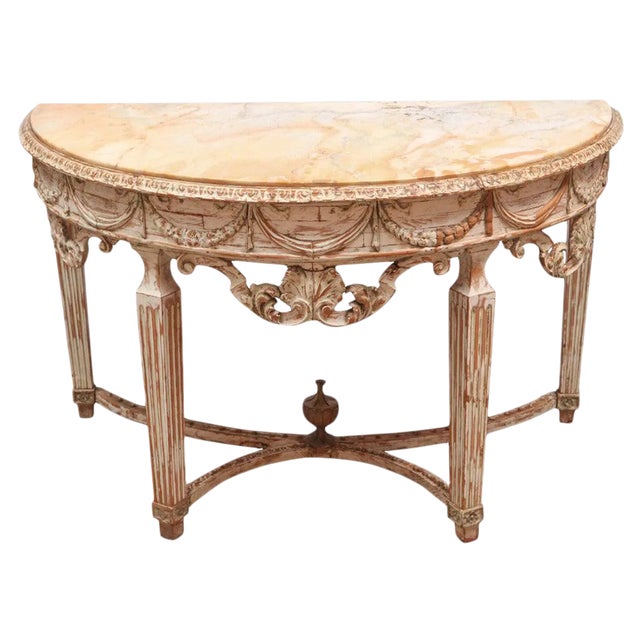 19th C ItalianDemilune Console For Sale