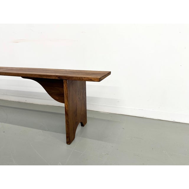 Large Pine Farm Bench, 1950s For Sale - Image 6 of 16
