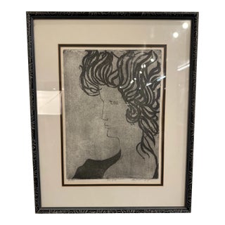 Sharon Bohm Levy “woman” Etching Print For Sale