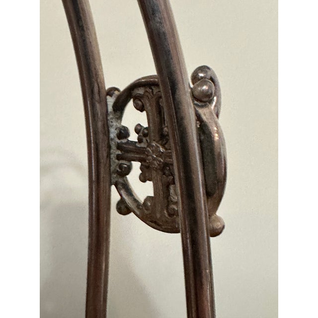 19th Century Ntique Victorian Silver Plate Pickle Castor With Figural Glass For Sale - Image 9 of 10