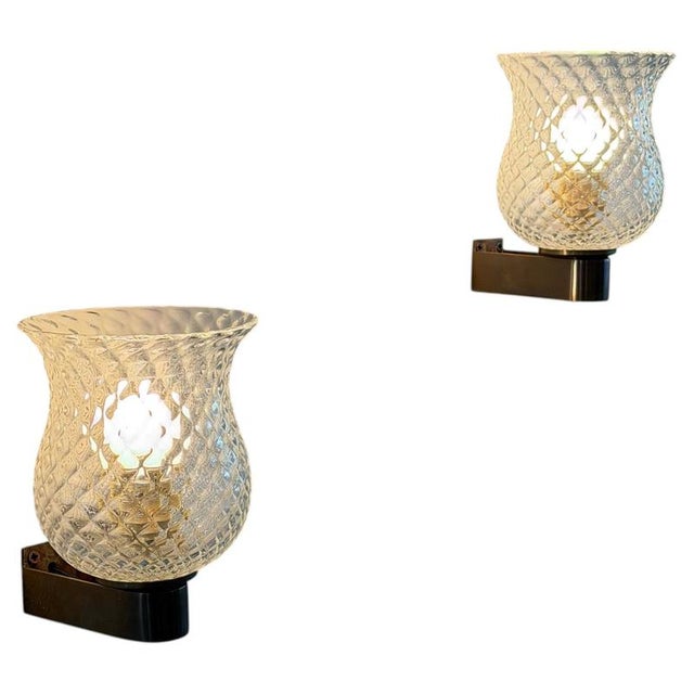 Wall Lights attributed to Archimede Seguso for Seguso Vetri d'Arte, 1940s, Set of 2 For Sale - Image 17 of 17