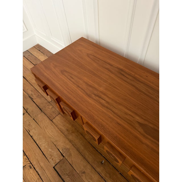 Wood Cube Enamel Console by Lars Göran Nilsson for Glas & Trä. Sweden, 1960s For Sale - Image 10 of 12