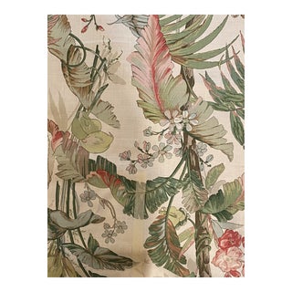 Schumacher Tropique Linen Fabric in Blush 5 Yards For Sale