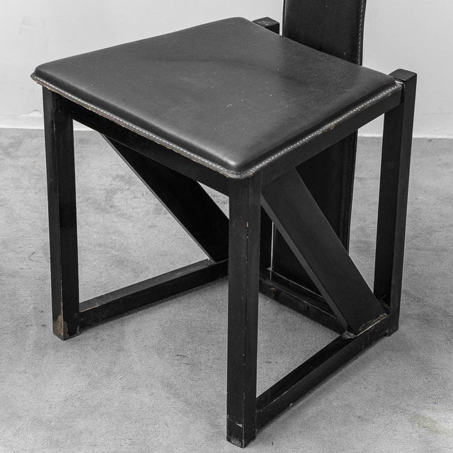 Black Edo Chairs by Kisho Kurokawa for PPM Design, 1980s, Set of 2 For Sale - Image 8 of 10