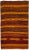 1960s Vintage Turkish Kilim Orange Handmade Stripe Wool Rug For Sale - Image 10 of 10