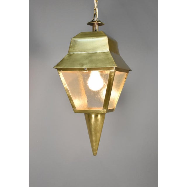 Antique French Exterior Bronze Lantern, 1890s For Sale - Image 5 of 16