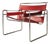 Wassilly Chair in Red Leather by Marcel Breuer for Gavina, 1960s For Sale