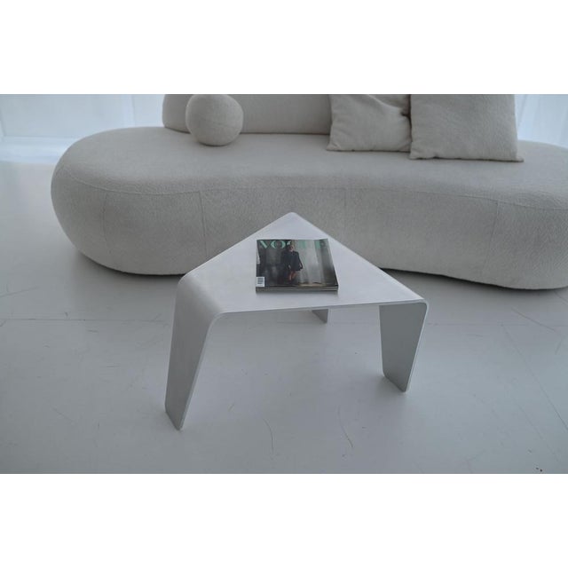 Sculptural Coffee Table in Brushed Aluminum by Veliento For Sale - Image 11 of 13
