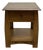 Mission Quarter Sawn White Oak 1 Drawer Inlay End Table - Walnut Stain For Sale