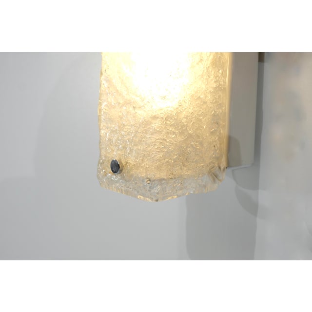 White Large Murano Glass Wall Sconce, Italy, 1970s For Sale - Image 8 of 16