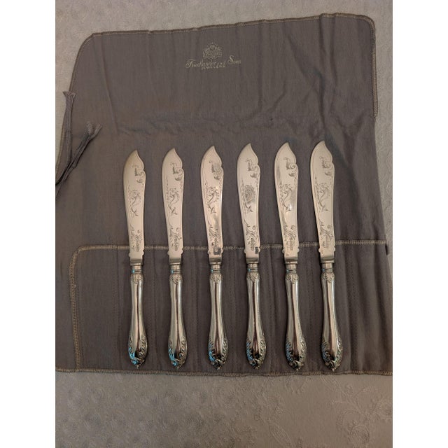 Late 19th Century Victorian Mappin Bros. Silverplate Fish Eaters, 6 Sets 12 Pieces For Sale - Image 14 of 16