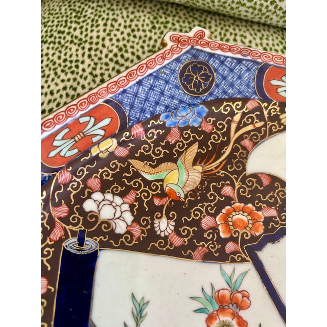 Antique Imari Porcelain Hexagonal Platter For Sale - Image 4 of 5