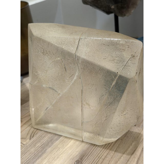Arturo Rovirosa, altered vintage acrylic · Faux Crystal. Vintage acrylic, hand-faceted and distressed · About 10 to 12 x 3...