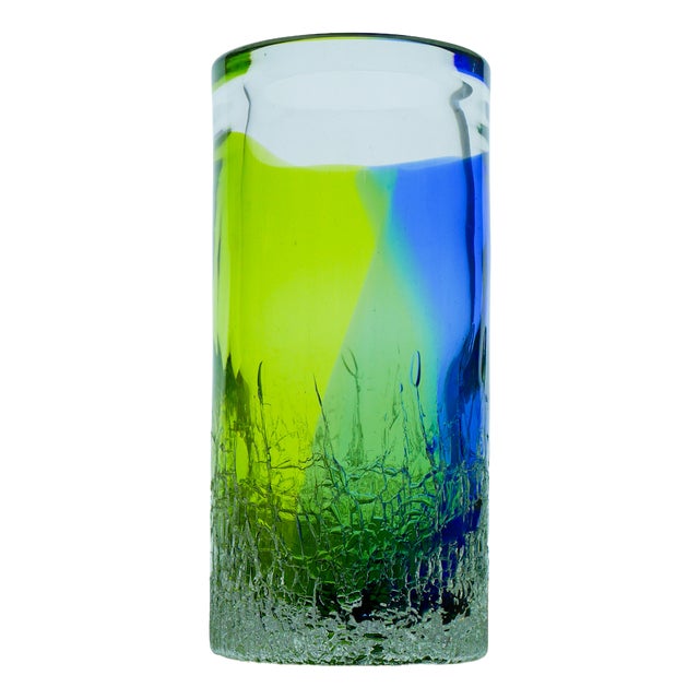 Scandinavian Art Glass Unik Vase by Göran Wärff Kosta for Kosta Boda, Sweden, 1980s For Sale