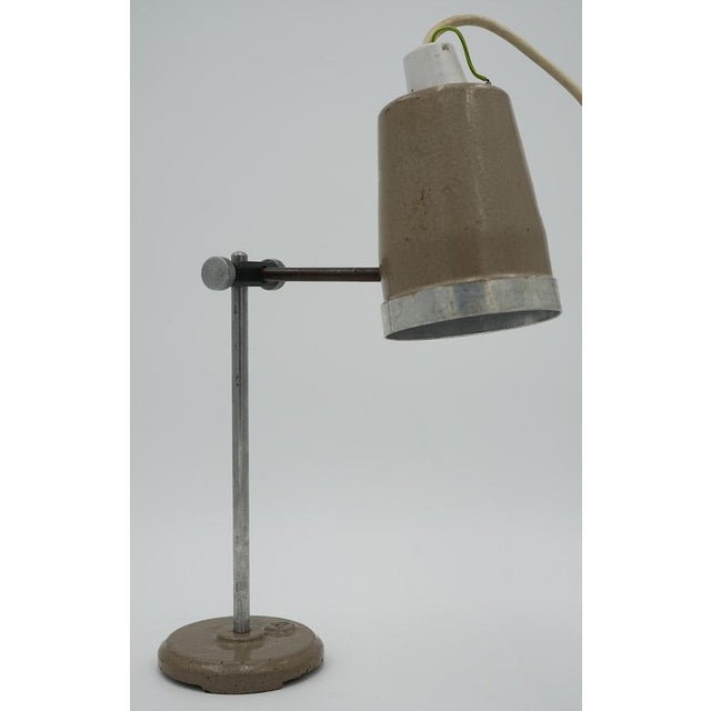 English Salvaged Laboratory School Table Lamp Adjustable Light 007, 1940s For Sale - Image 12 of 15