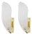 Italian Wall Lamps in Clear Murano Glasss, 1990s, Set of 2 For Sale