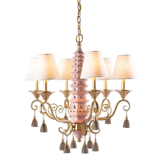 "Oh, Pagoda" is the wonderfully whimsical fixture that is inspired by an antique chandelier that hangs in the 'house of...