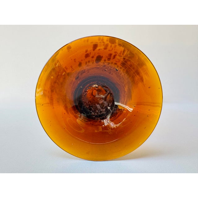 Vintage Tortoiseshell Art Glass Amphora Vase For Sale - Image 6 of 10