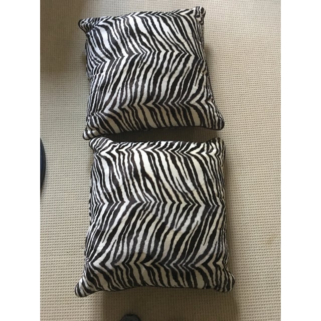 Zebra Pillows - A Pair For Sale In New York - Image 6 of 6
