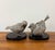 Mid 20th Century Mid 20th Century Solid Metal Bird Sculptures on Stone Base - Pairs For Sale - Image 5 of 7