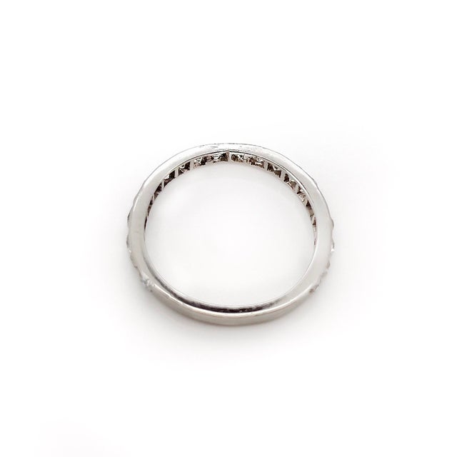 1920s Art Deco Platinum French Cut Diamond Ring, 0.90 Ct, Size 6.75 For Sale - Image 11 of 13