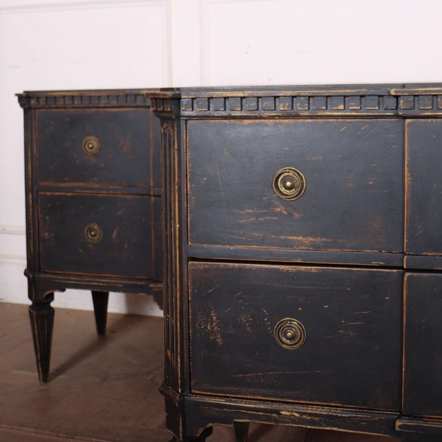 Swedish Breakfront Commodes, Set of 2 For Sale - Image 4 of 11