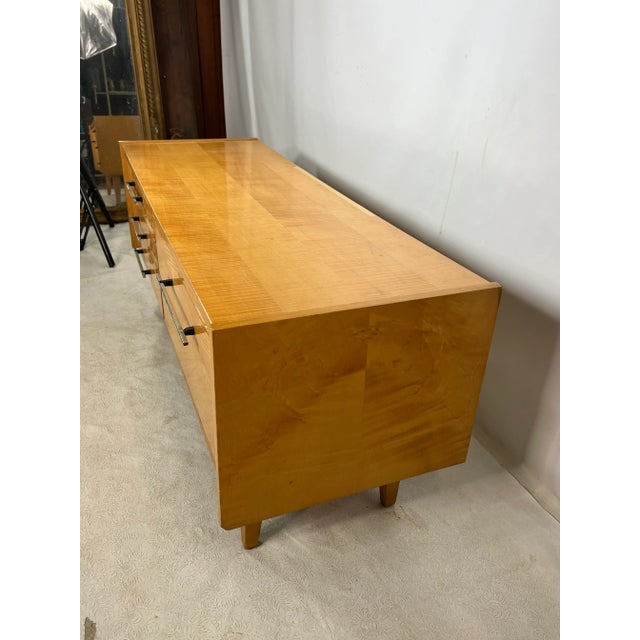 1960s Mid Century German Maple Vanity For Sale - Image 5 of 11