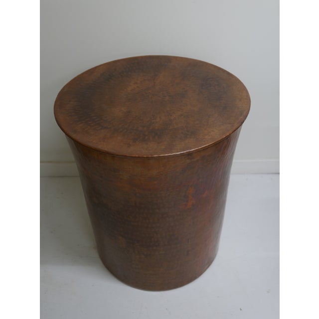 Rustic Hammered Copper Side Table Chairish