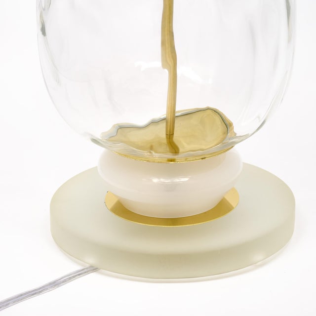 Venetian Glass Modernist Pair of Lamps, Murano, Italy - a Pair For Sale - Image 9 of 9