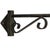 French Cast Iron and Black Opaline Wall Light For Sale - Image 4 of 6