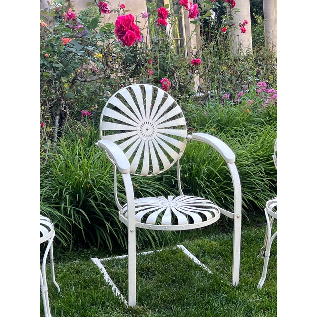 French François Carré Sunburst Garden Rocker Chair For Sale - Image 12 of 12