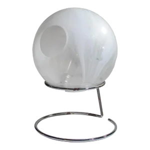 1960s Murano Style Eyeball Orb Lamp Chrome and Art Glass After Gino Sarfatti