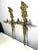 A stunning pair of large solid brass candle wall sconces in the Art Nouveau style. Made by Decorative Crafts, item #5622.
