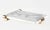 Handcrafted decorative Carrara marble tray,with 3 or 4 gold-plated wooden legs. This elegant tray give you a taste of...
